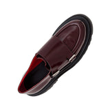 Plan C Loafer with Buckles - Vermillion