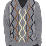 Plan C L/S Intarsia Turtle Neck Knit - Vermillion