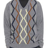 Plan C L/S Intarsia Turtle Neck Knit - Vermillion