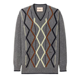 Plan C L/S Intarsia Turtle Neck Knit - Vermillion