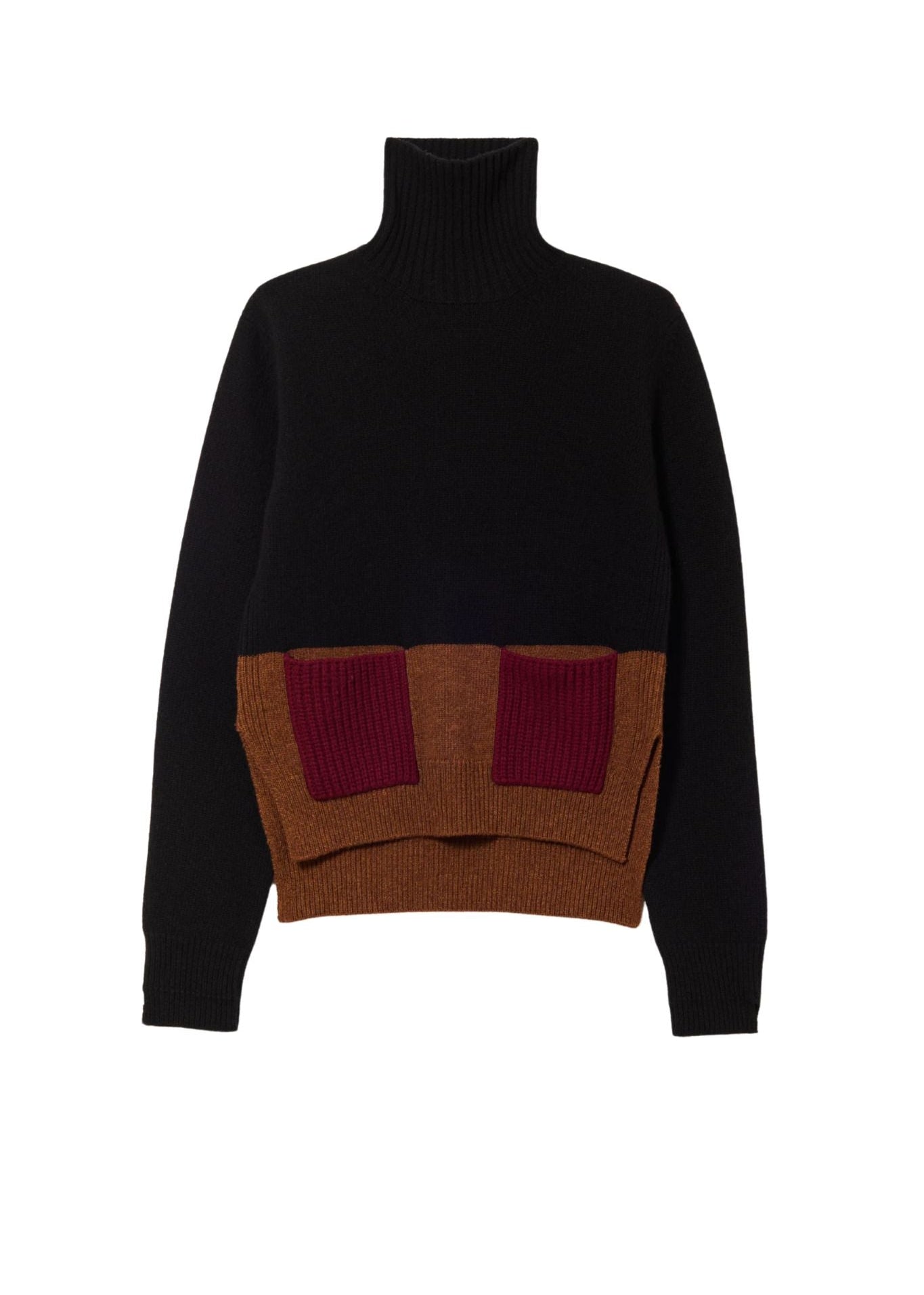 Plan C L/S Turtleneck Knit - Vermillion