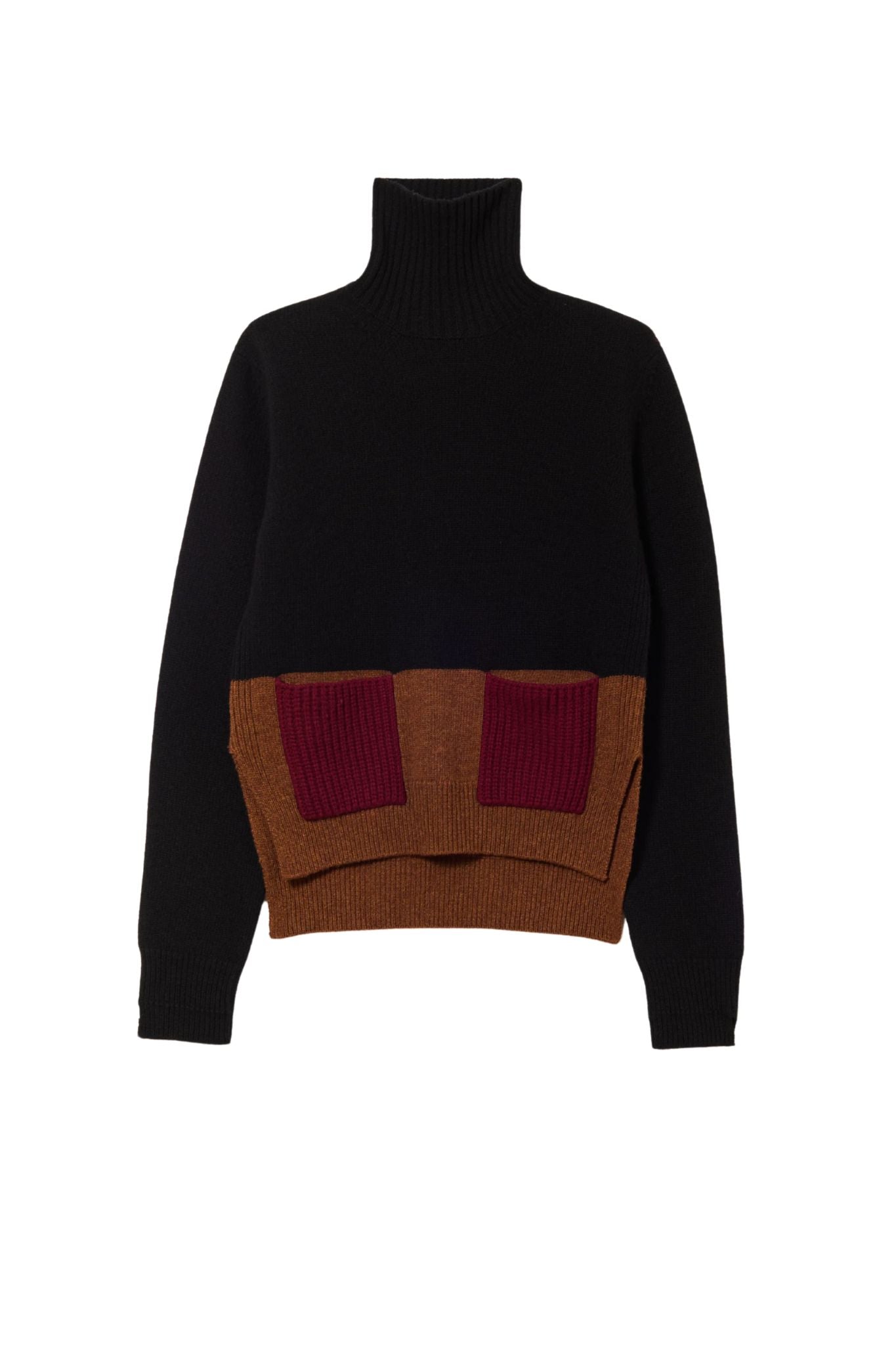 Plan C L/S Turtleneck Knit - Vermillion