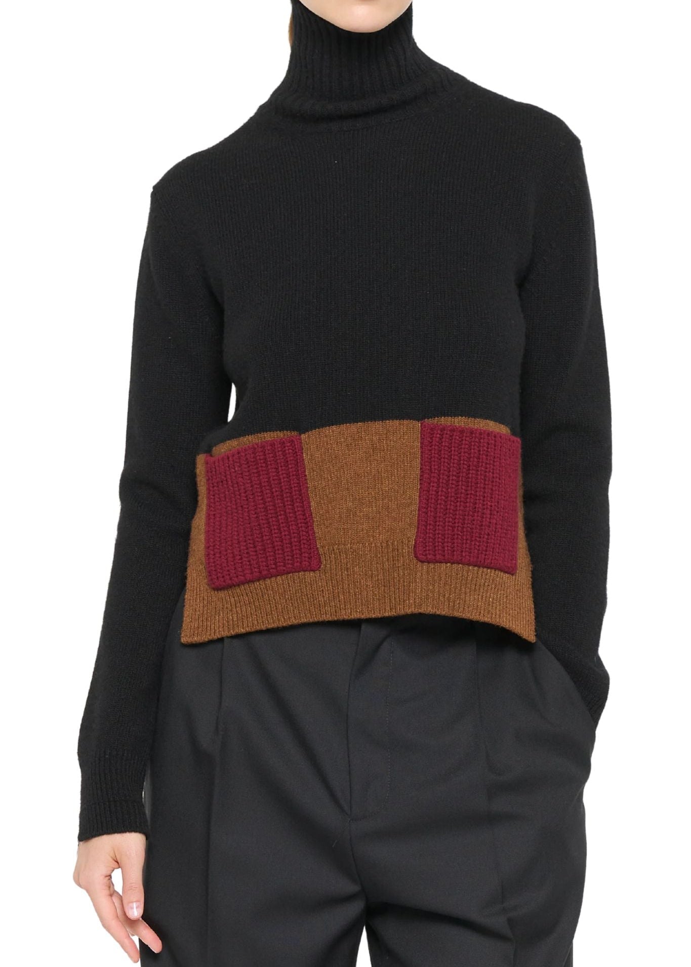 Plan C L/S Turtleneck Knit - Vermillion