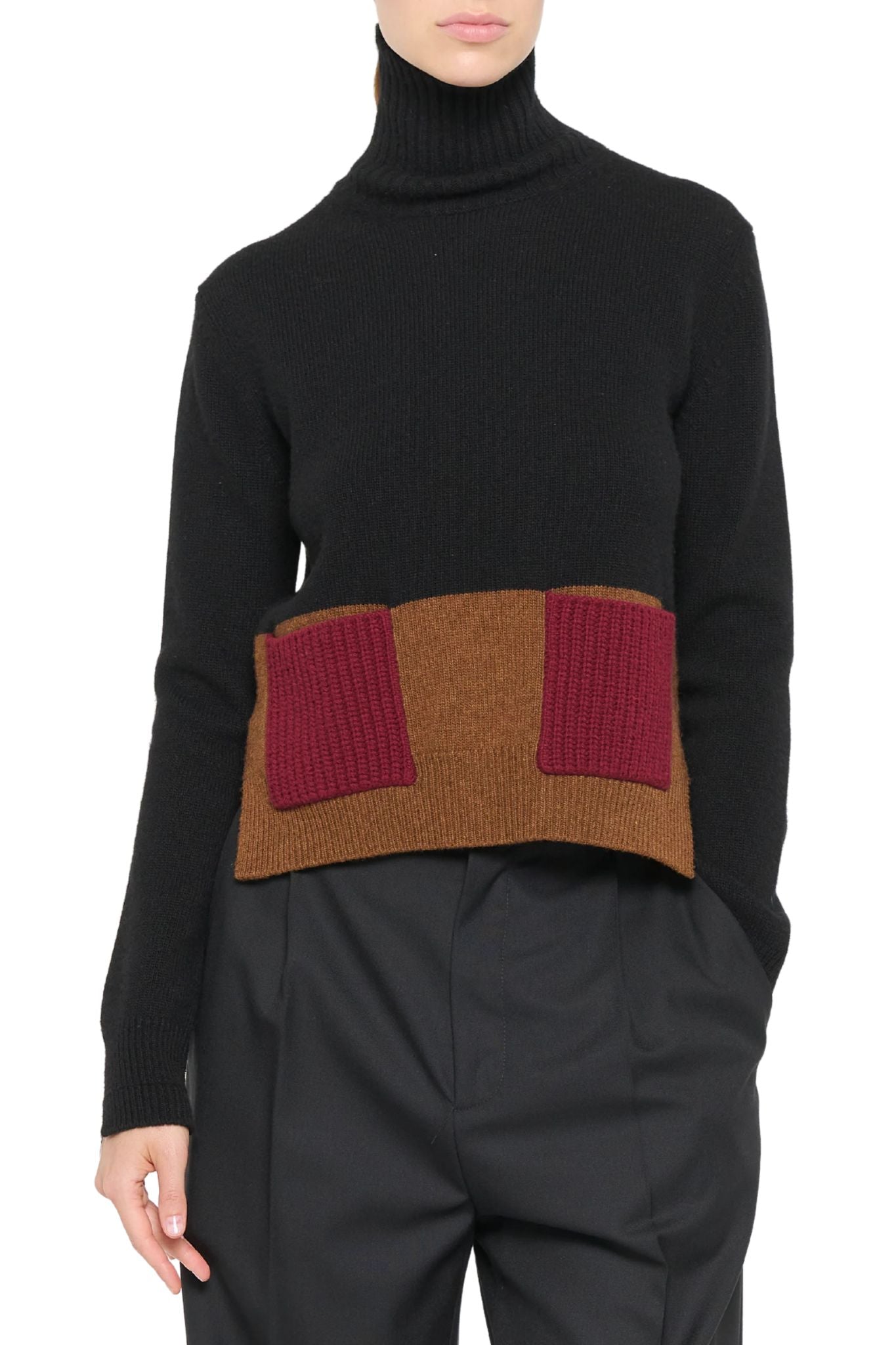 Plan C L/S Turtleneck Knit - Vermillion