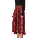 Plan C Pleated Skirt - Vermillion