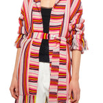 Prabal Gurung Fringe Shawl Collar Cardigan - Vermillion