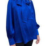 Prabal Gurung Poet Blouse with Neck Tie - Vermillion