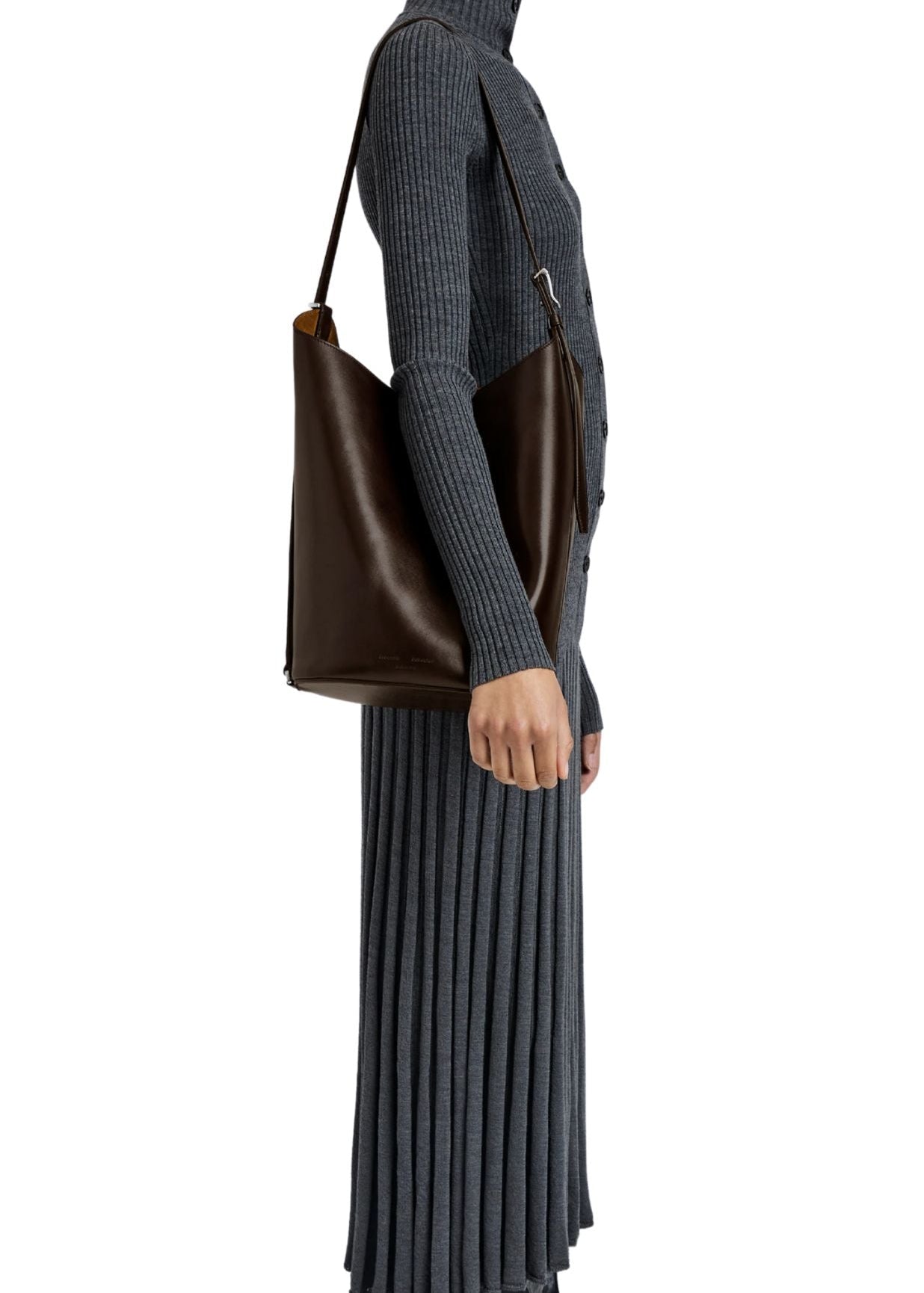 Proenza Schouler Brant Bucket Bag in Smooth Calf - Vermillion