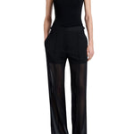 Proenza Schouler Eran Pant In Sheer Wool - Vermillion