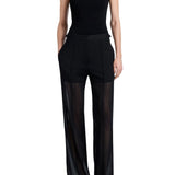 Proenza Schouler Eran Pant In Sheer Wool - Vermillion