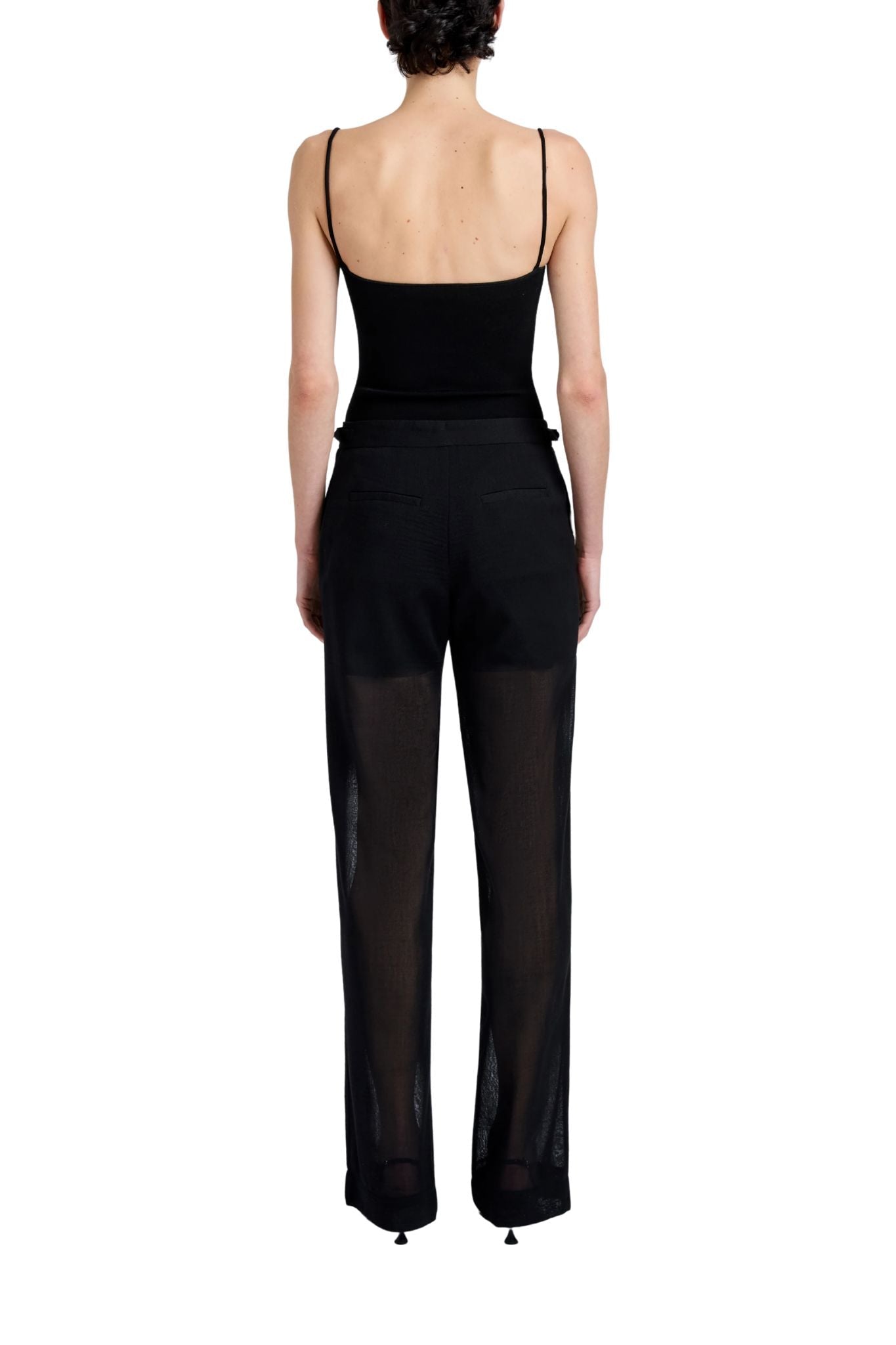 Proenza Schouler Eran Pant In Sheer Wool - Vermillion