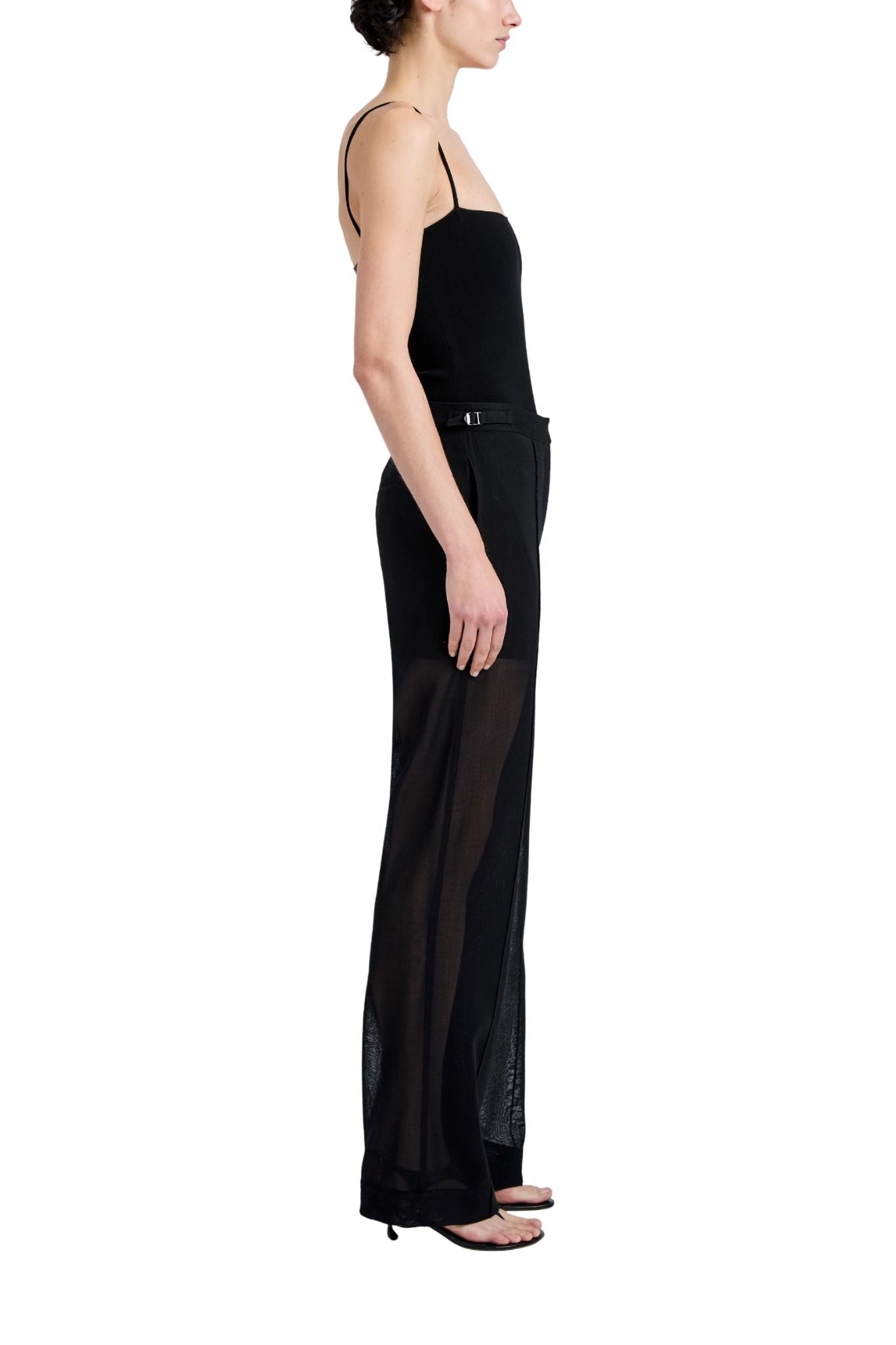 Proenza Schouler Eran Pant In Sheer Wool - Vermillion