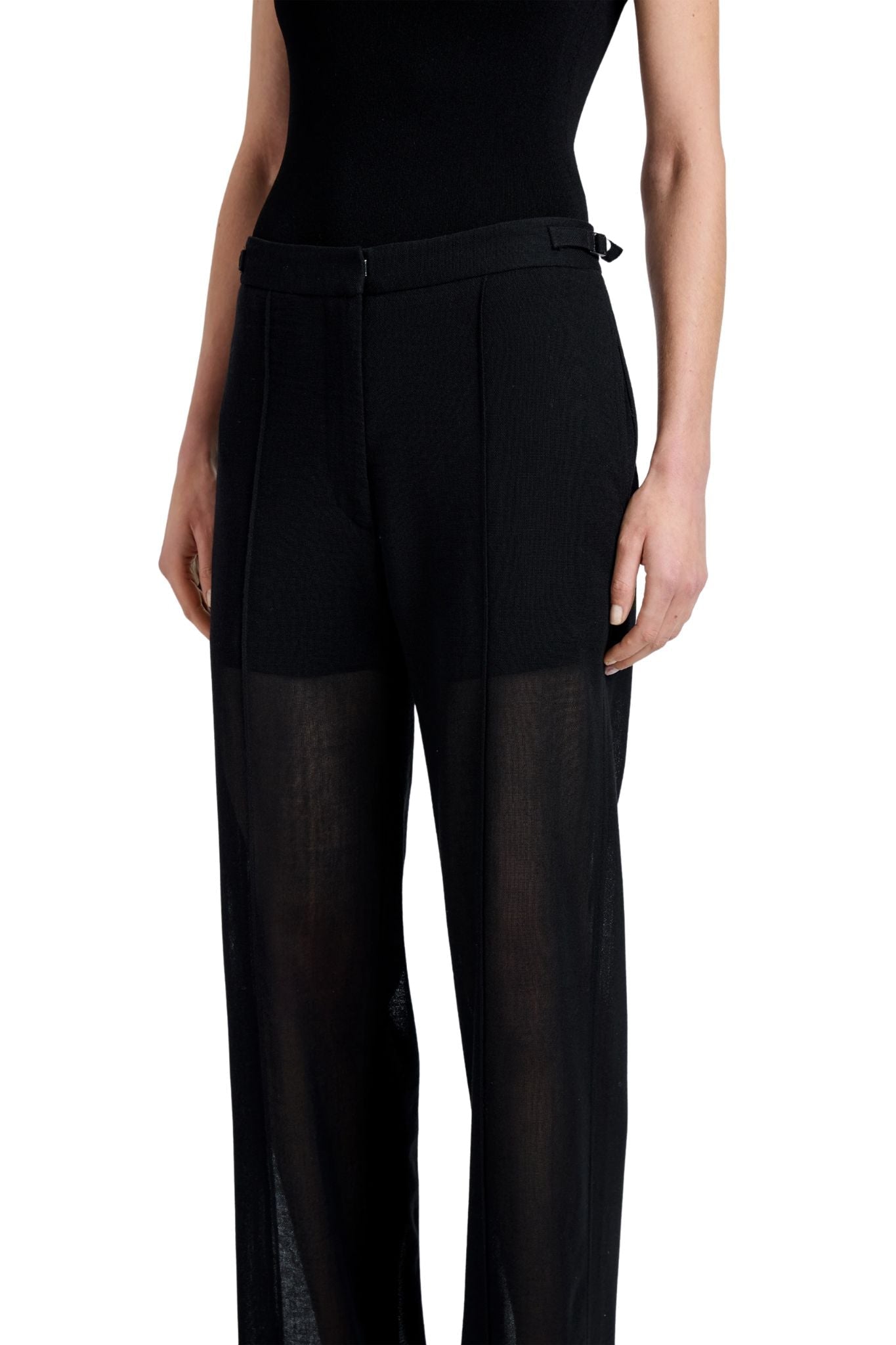 Proenza Schouler Eran Pant In Sheer Wool - Vermillion