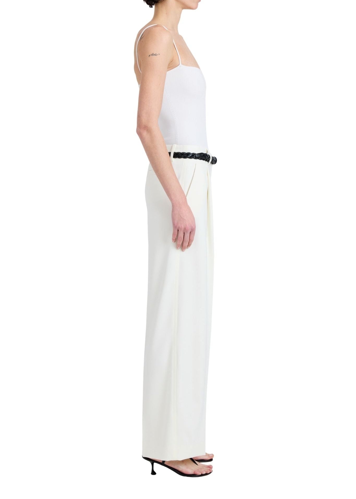 Proenza Schouler Halima Pant In Matte Double Crepe - Vermillion