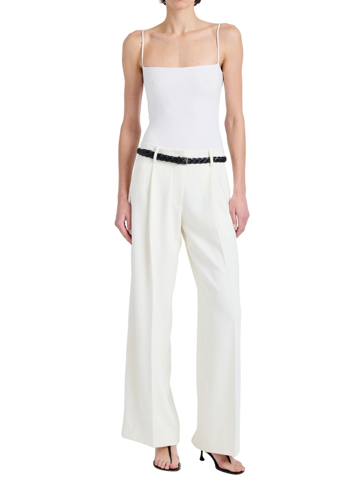 Proenza Schouler Halima Pant In Matte Double Crepe - Vermillion
