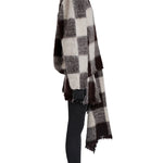 Proenza Schouler Kai Top In Brushed Glenplaid Knit - Vermillion