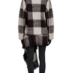 Proenza Schouler Kai Top In Brushed Glenplaid Knit - Vermillion