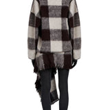 Proenza Schouler Kai Top In Brushed Glenplaid Knit - Vermillion