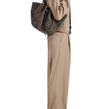Proenza Schouler Large Ruched Tote In Suede And Braided Calf - Vermillion