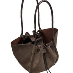 Proenza Schouler Large Ruched Tote In Suede And Braided Calf - Vermillion