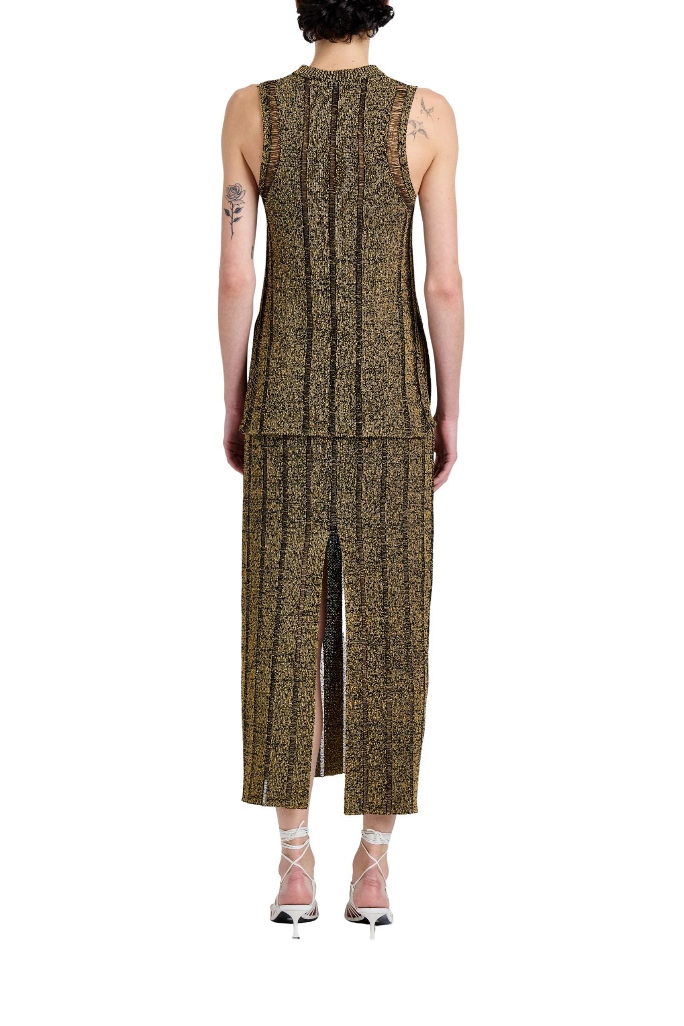 Proenza Schouler Maelle Top In Drop Needle Tweed - Vermillion