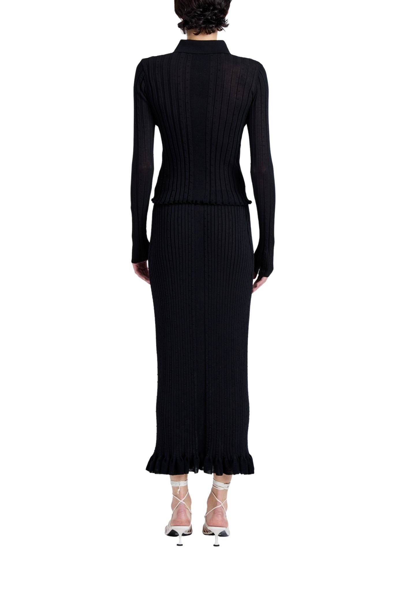 Proenza Schouler Monet Top In Fine Bobble Knit - Vermillion