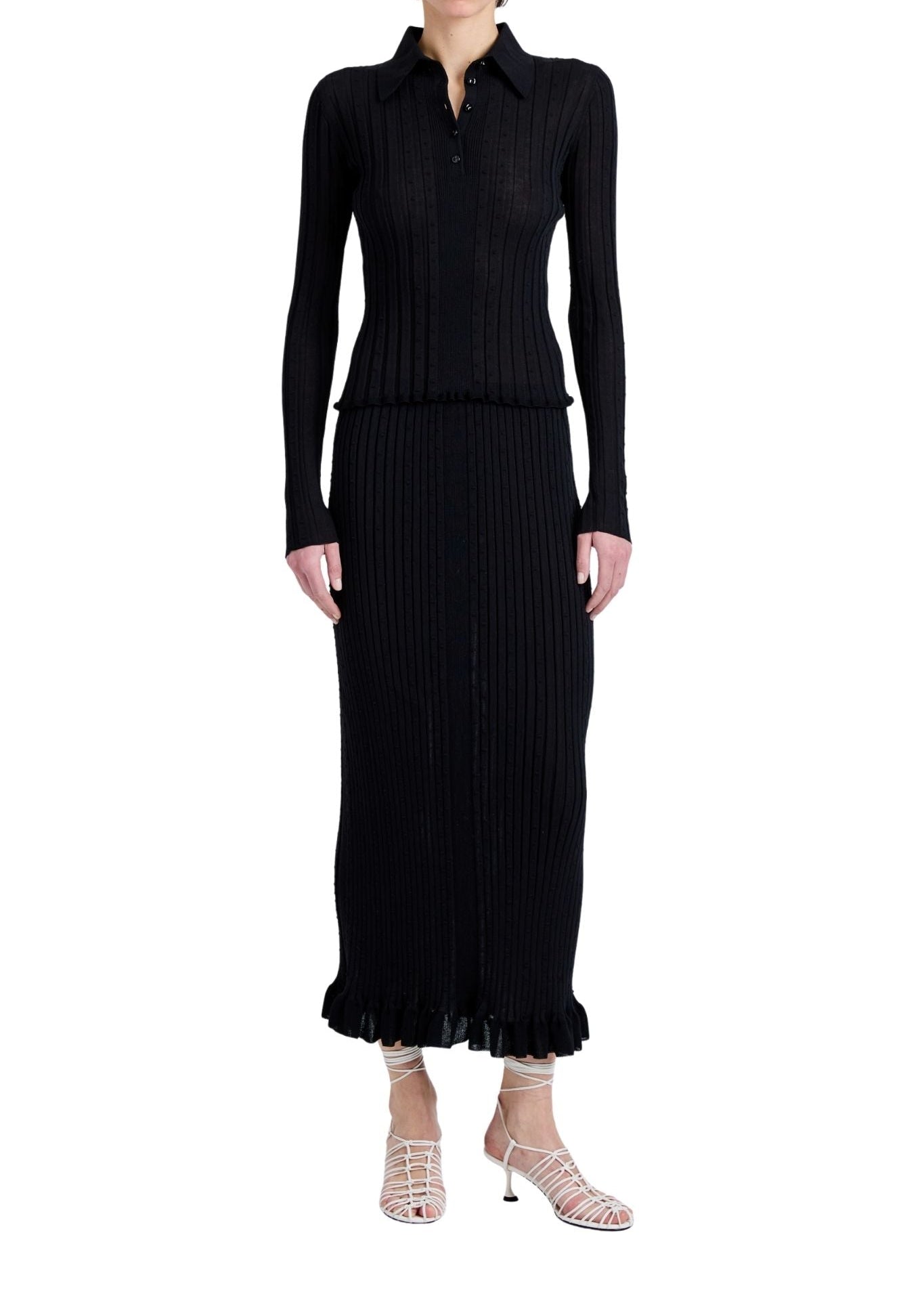 Proenza Schouler Monet Top In Fine Bobble Knit - Vermillion