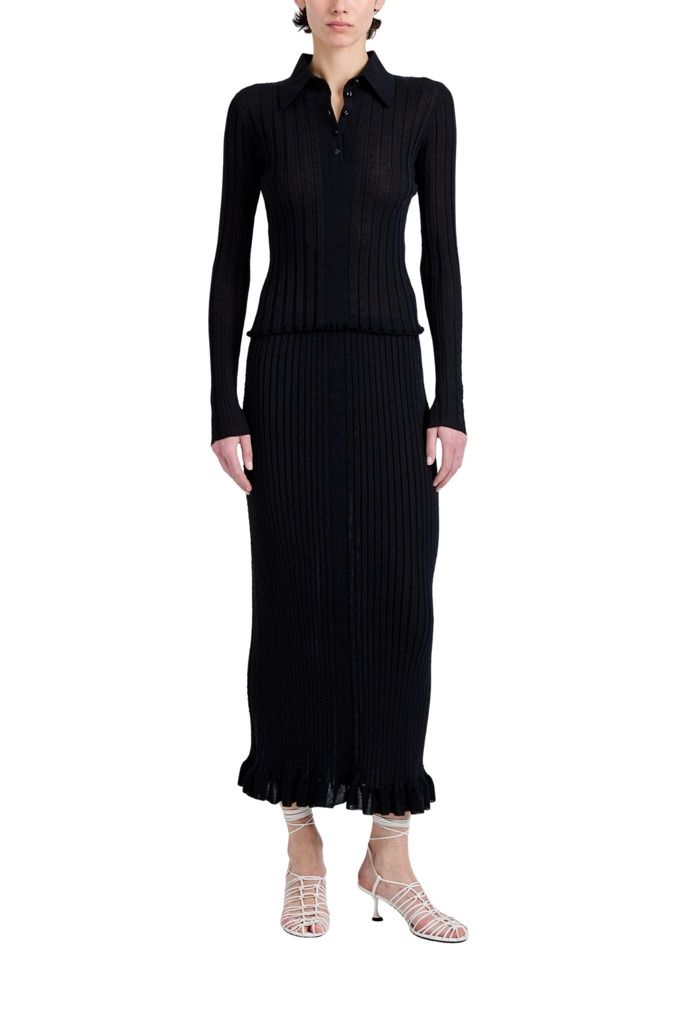 Proenza Schouler Monet Top In Fine Bobble Knit - Vermillion