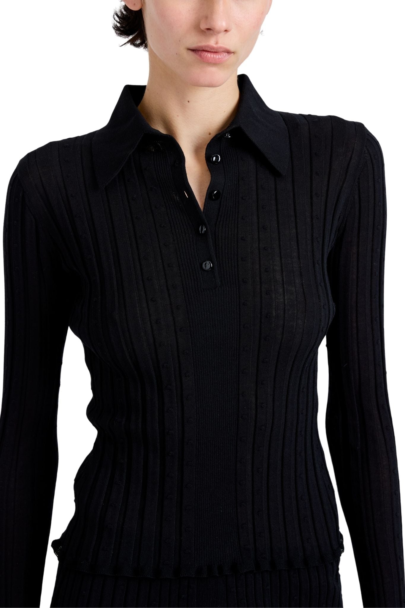 Proenza Schouler Monet Top In Fine Bobble Knit - Vermillion