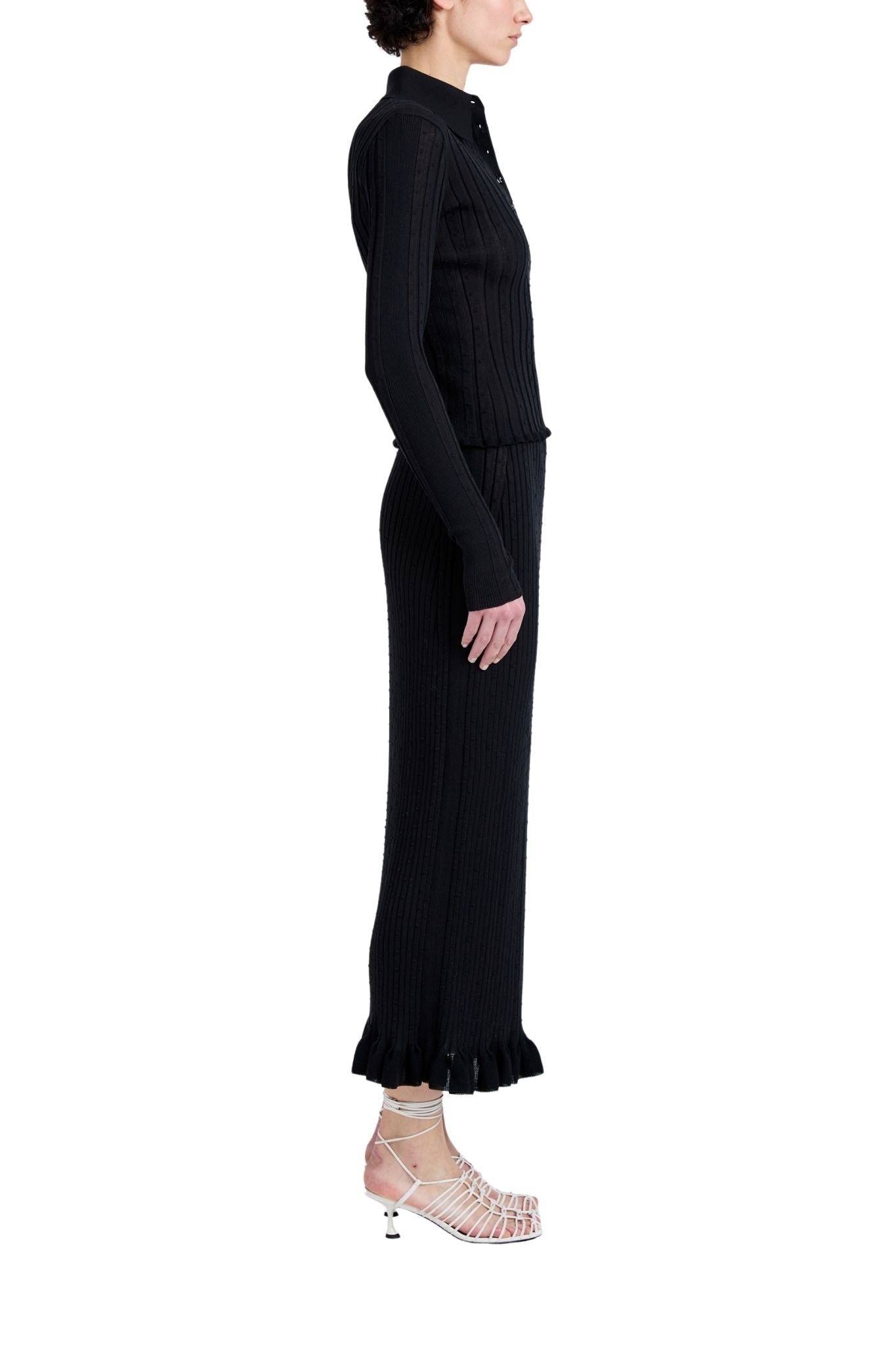 Proenza Schouler Monet Top In Fine Bobble Knit - Vermillion