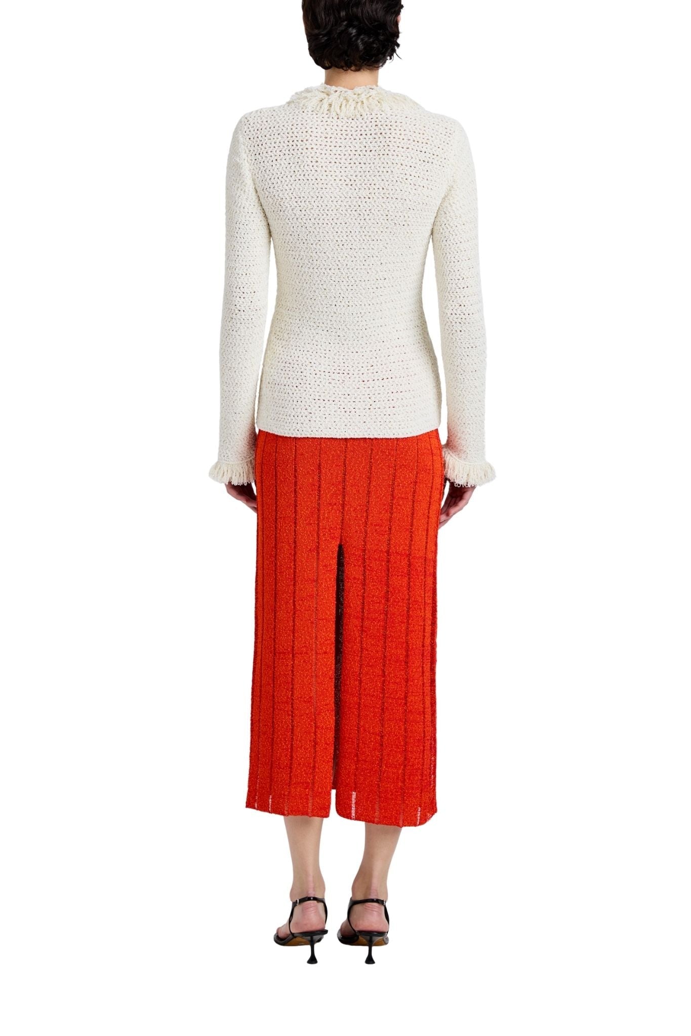 Proenza Schouler Nilo Top In Textured Jacquard - Vermillion