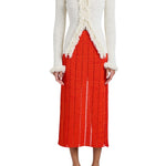 Proenza Schouler Nilo Top In Textured Jacquard - Vermillion