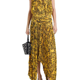 Proenza Schouler Paulina Dress In Pleated Georgette - Vermillion