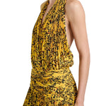 Proenza Schouler Paulina Dress In Pleated Georgette - Vermillion
