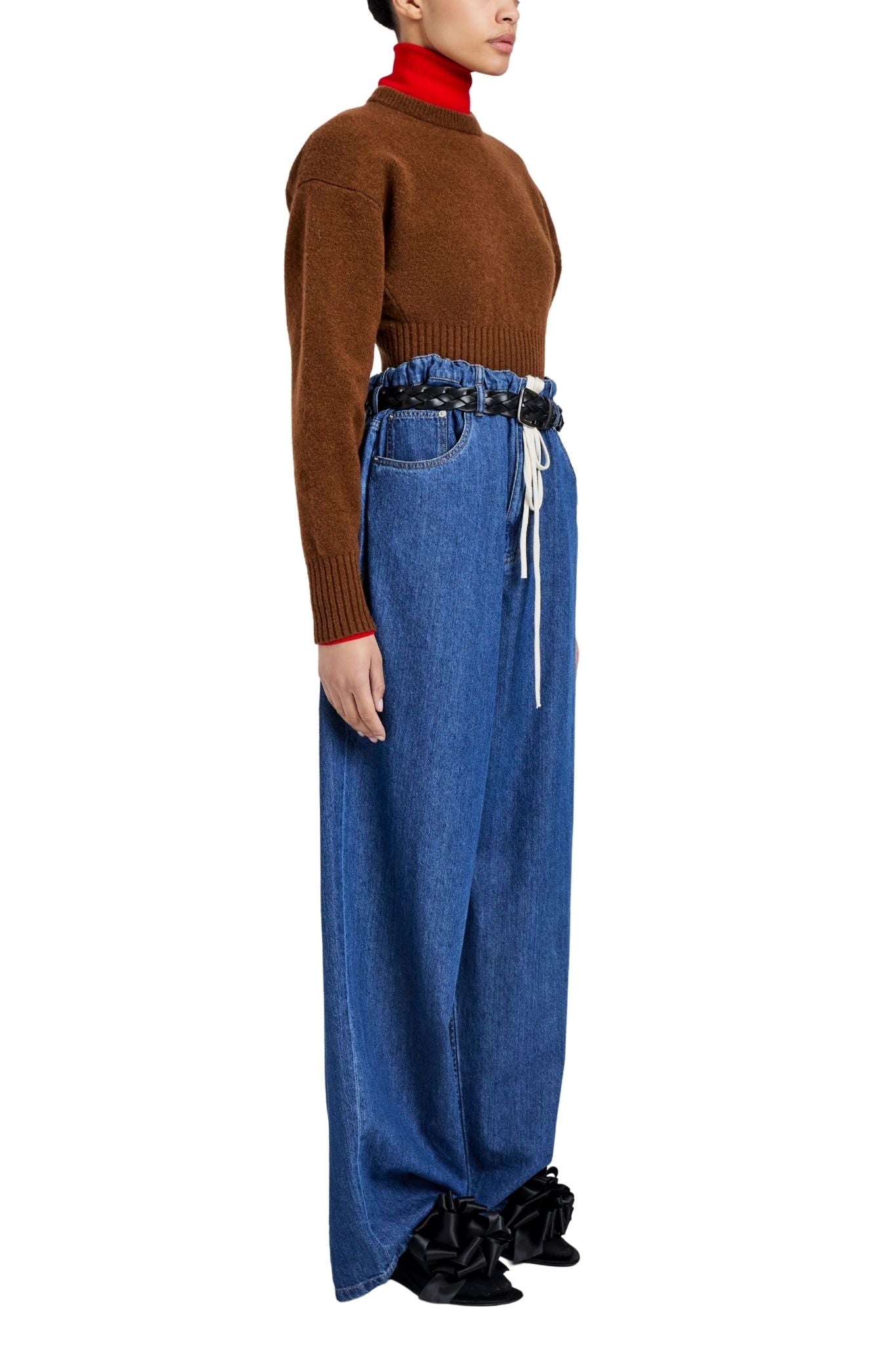 Proenza Schouler Randi Top In Boiled Wool - Vermillion