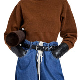 Proenza Schouler Randi Top In Boiled Wool - Vermillion