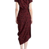 Proenza Schouler Ren Dress In Printed Dot Stretch Vicose - Vermillion