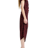 Proenza Schouler Ren Dress In Printed Dot Stretch Vicose - Vermillion