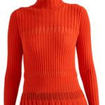 Proenza Schouler Rosario Top in Textured Merino Wool - Vermillion