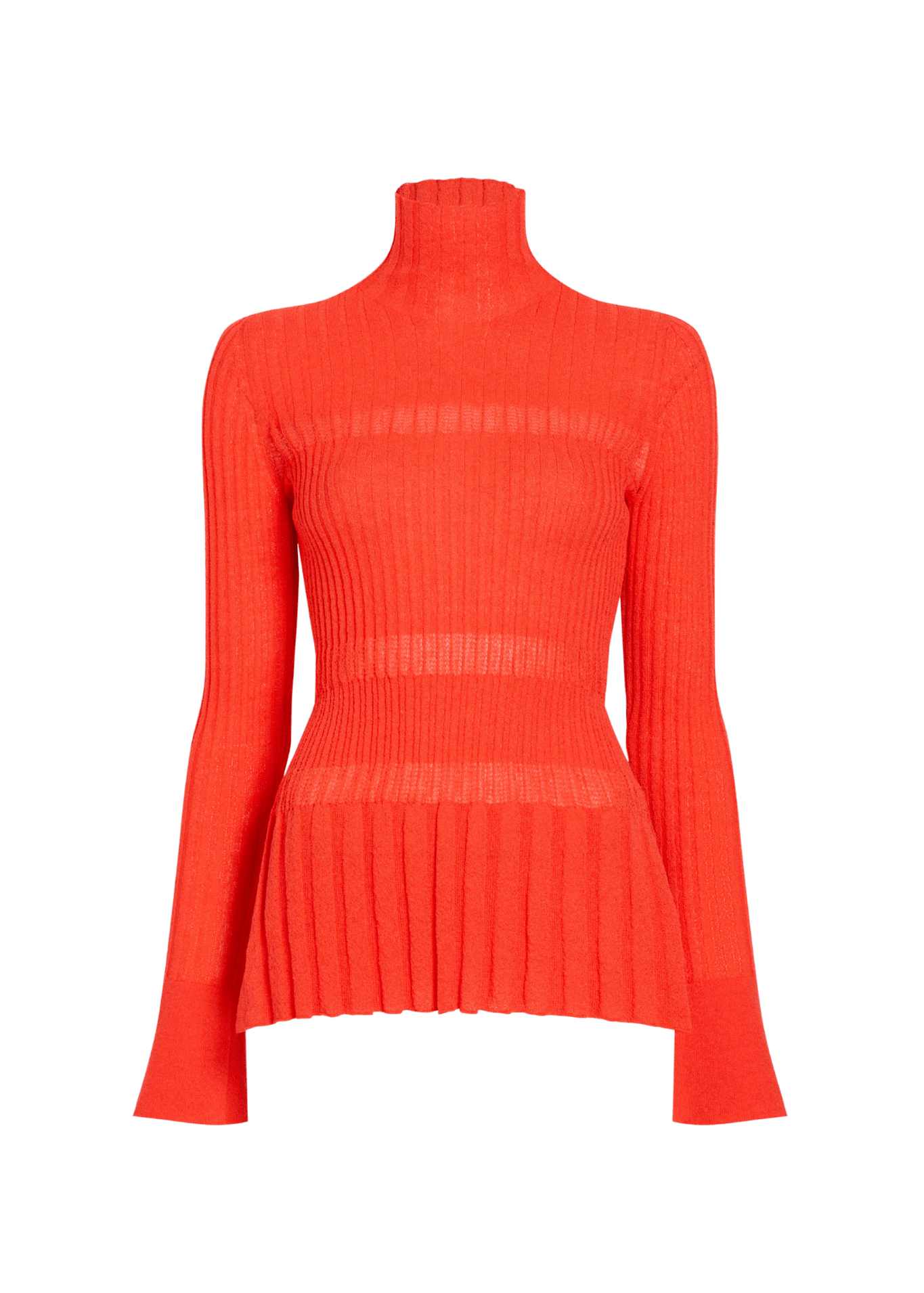 Proenza Schouler Rosario Top in Textured Merino Wool - Vermillion