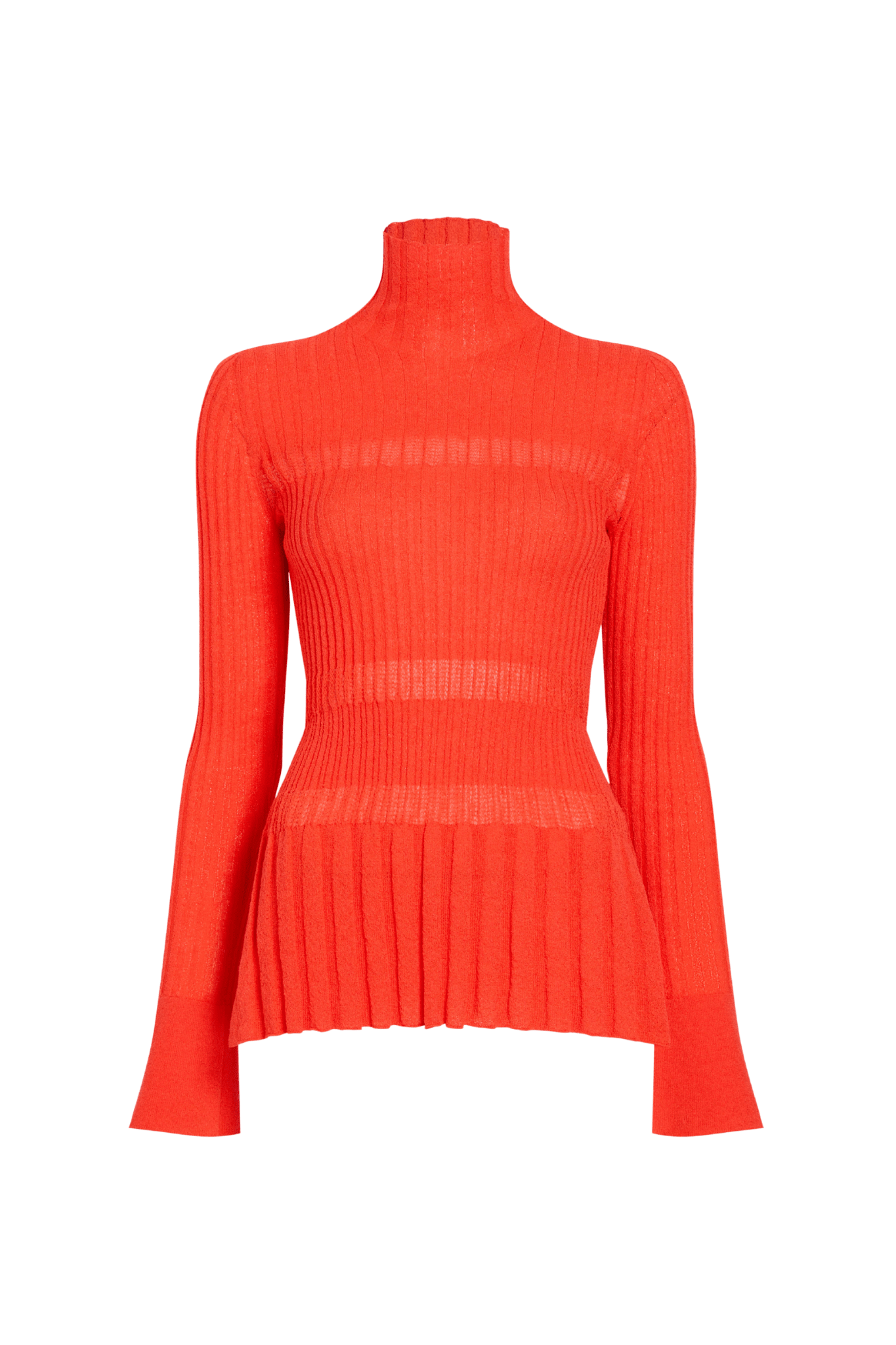Proenza Schouler Rosario Top in Textured Merino Wool - Vermillion