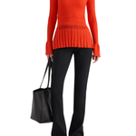 Proenza Schouler Rosario Top in Textured Merino Wool - Vermillion