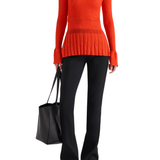 Proenza Schouler Rosario Top in Textured Merino Wool - Vermillion
