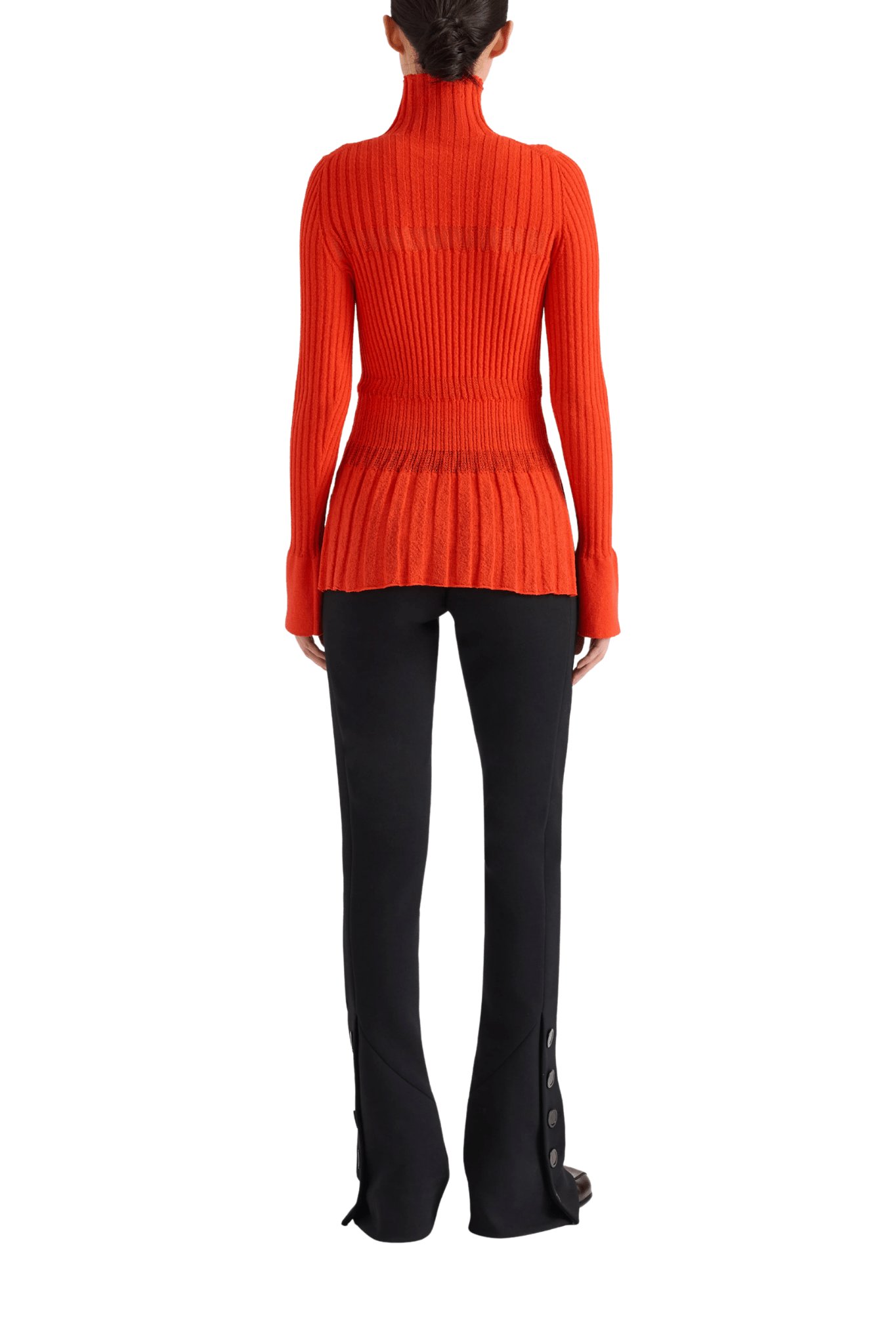 Proenza Schouler Rosario Top in Textured Merino Wool - Vermillion