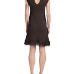 Proenza Schouler Saski Dress In Cotton In Textured Fringe Intarsia - Vermillion