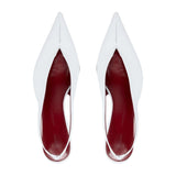 Proenza Schouler Slash Slingbacks Polished Calf - Vermillion