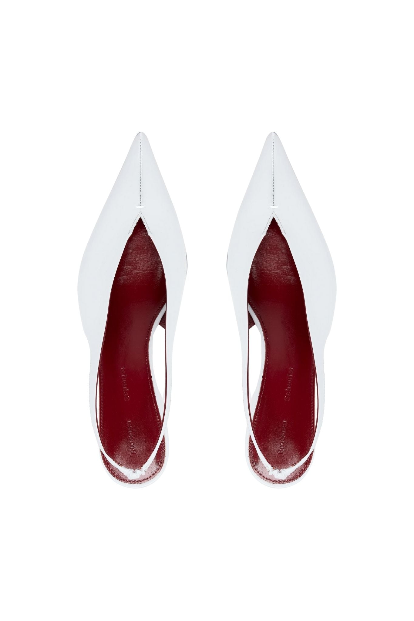 Proenza Schouler Slash Slingbacks Polished Calf - Vermillion
