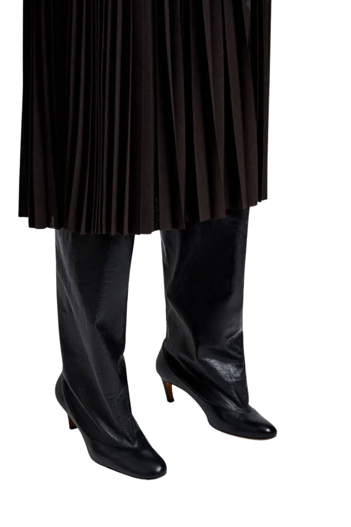 Proenza Schouler Uma Over The Knee Boots in Slick Calf - Vermillion