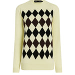 Proenza Schouler Vivian Top In Argyle Knit - Vermillion