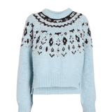 Proenza Schouler White Label Lizzy Sweater in Fairisle - Vermillion